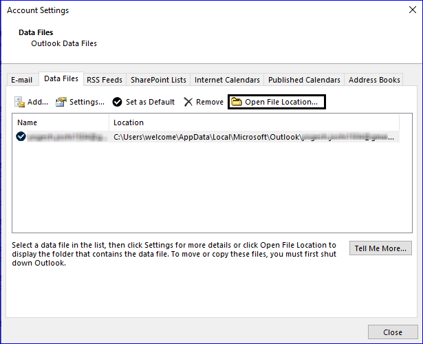 Import OST file into Outlook - 2