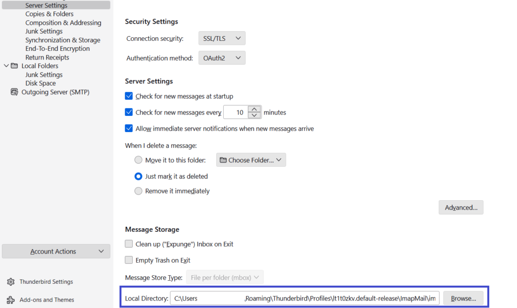 thunderbird file location