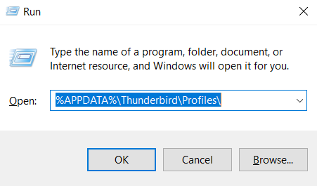 thunderbird profile location